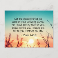Psalm 143:8 Word of Your Unfailing Love Sunrise
