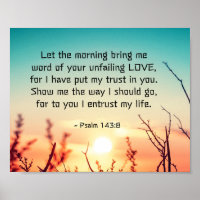 Psalm 143:8 Word of Your Unfailing Love Sunrise