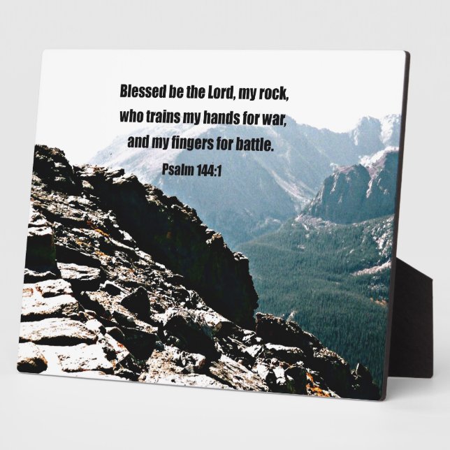 Psalm 144:1  Blessed  be the Lord... Plaque (Side)