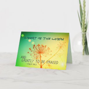 Psalm 145:3 Great is the Lord, Bible Verse Thank You Card
