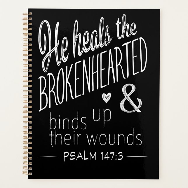 Psalm 147:3 A Message of Hope and Healing Planner (Front)