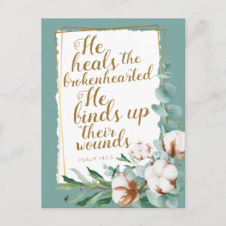 Psalm 147:3 Encouragement JW Postcard