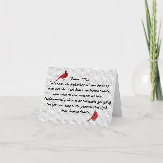 “Psalm 147:3” Sympathy Card (Front)