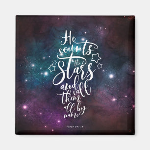 Psalm 147:4 He Counts the Stars Magnet