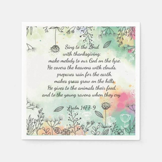 Psalm 147  napkin (Front)