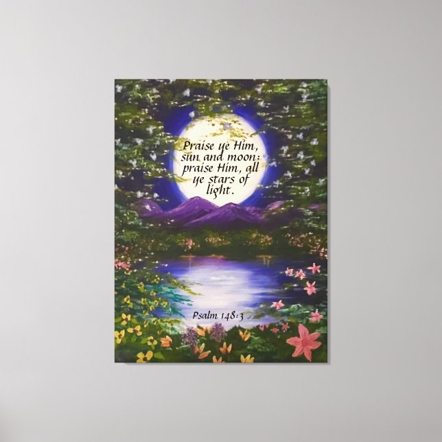 Psalm 148:3 Canvas Print (Front)