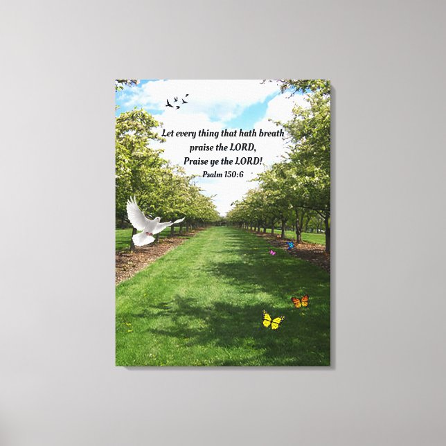 Psalm 150:6 canvas print (Front)