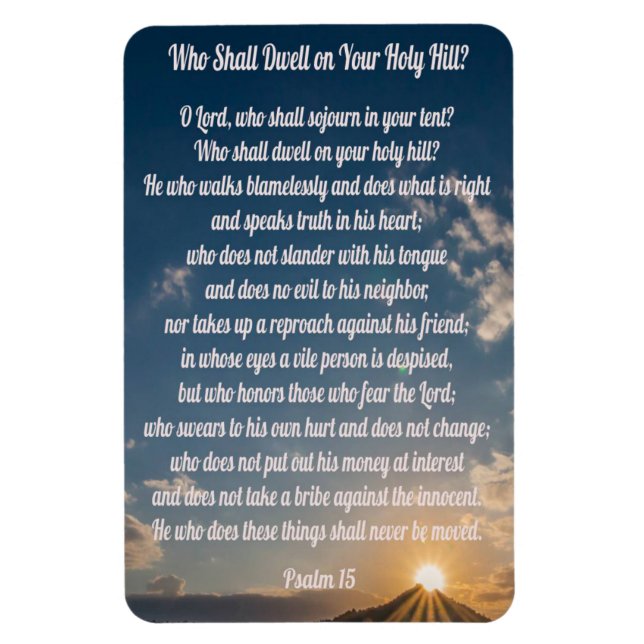 Psalm 15: Refrigerator Magnet (Vertical)