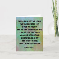 Psalm 16:7-8 I Trust God Will Guide Me Bible Verse