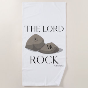 Psalm 18:2 Bible Scripture Quote KJV Beach Towel