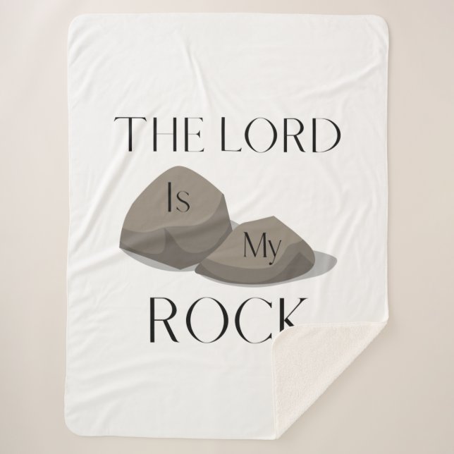Psalm 18:2 Bible Scripture Quote KJV Sherpa Blanket (Front)