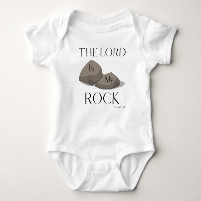 Psalm 18:2 Bible Scripture Quote KJV Unisex Baby Bodysuit (Front)