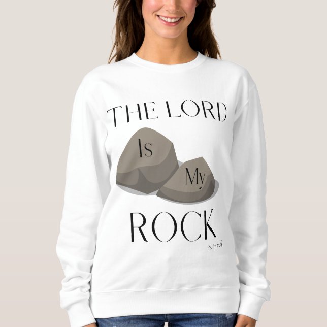 Psalm 18:2 Bible Scripture Quote KJV Women's Sweatshirt (Front)