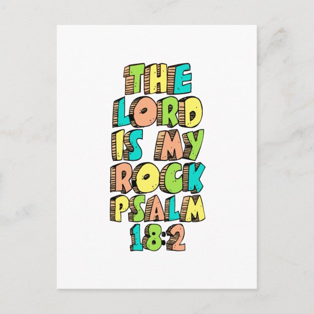 Psalm 18:2 postcard (Front)