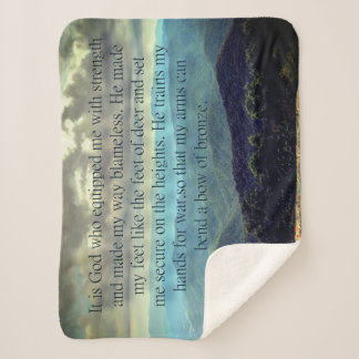Psalm 18:32-34 fleece blanket