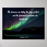 Psalm 19:1 Aurora Borealis and Stars