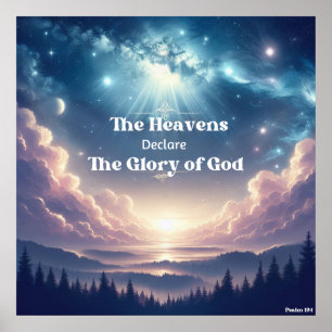 Psalm 19:1 Christian poster