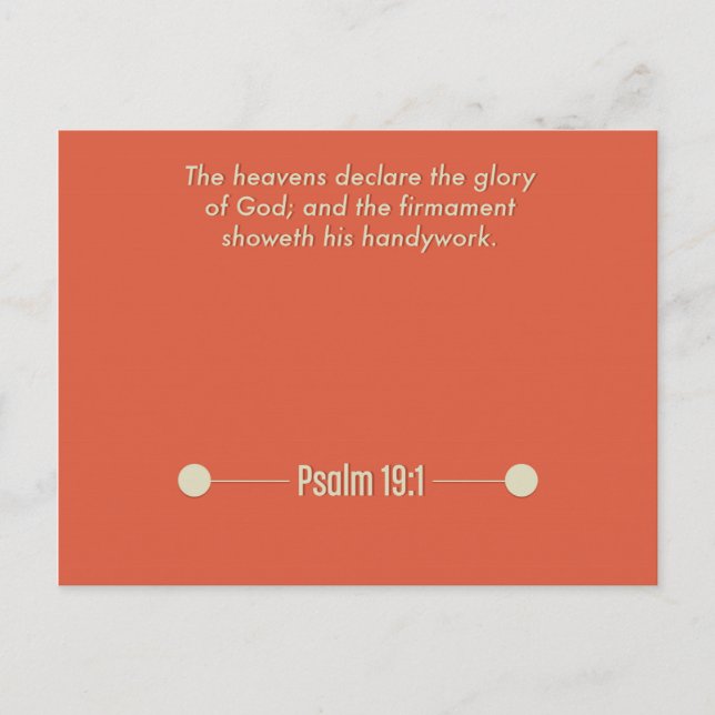 Psalm 19:1 Postcard (Front)