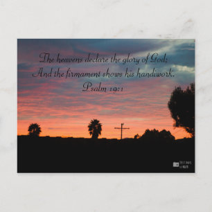 Psalm 19:1 Sunset Postcard