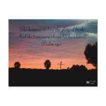Psalm 19:1 Sunset Postcard
