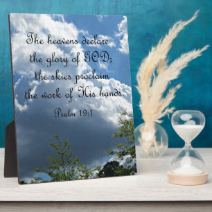 Psalm 19:1 The heavens declare the glory of God Plaque