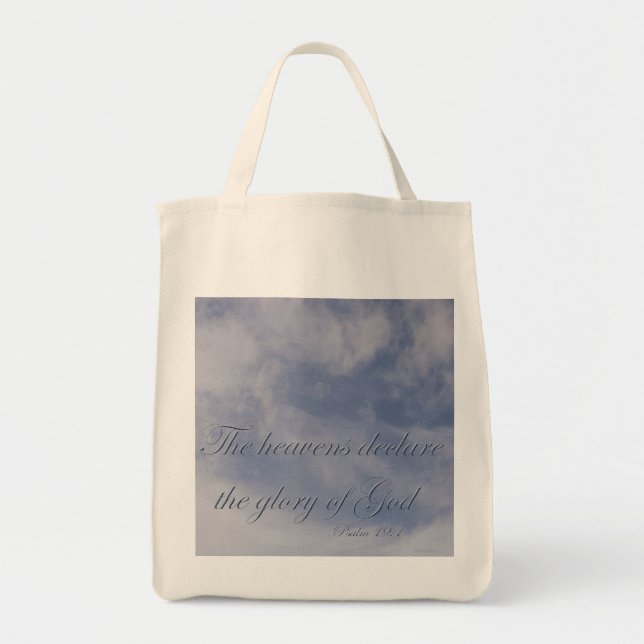 Psalm 19:1 The heavens declare the glory of God Tote Bag (Front)