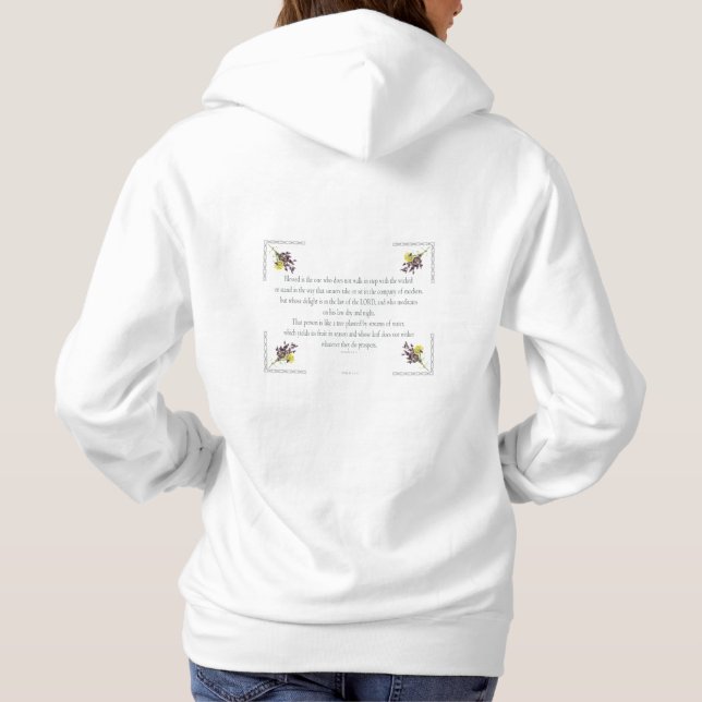 PSALM 1:1-3 Botanic Design, Hoodie (Back)