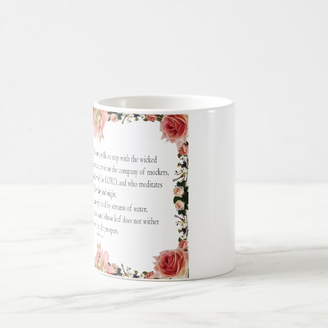 PSALM 1:1-3 Botanic Design, Magic Mug (Center)
