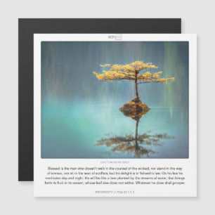 Psalm 1:1-3 PROSPERITY SCRIPIX magnetic card