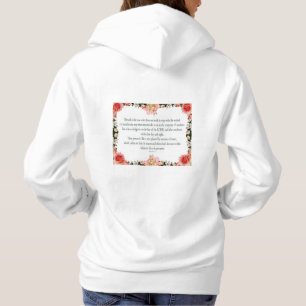 Psalm 1 Art - Blessed Righteous with Floral Design Hoodie