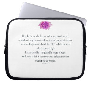 Psalm 1, Flower, Laptop Sleeve