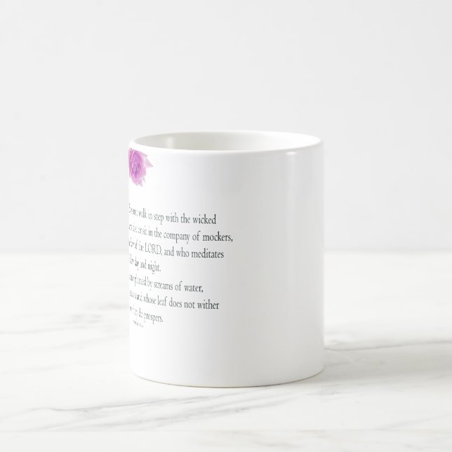 Psalm 1, Flower, Magic Mug (Center)