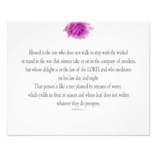 Psalm 1, Flower, Photo Print