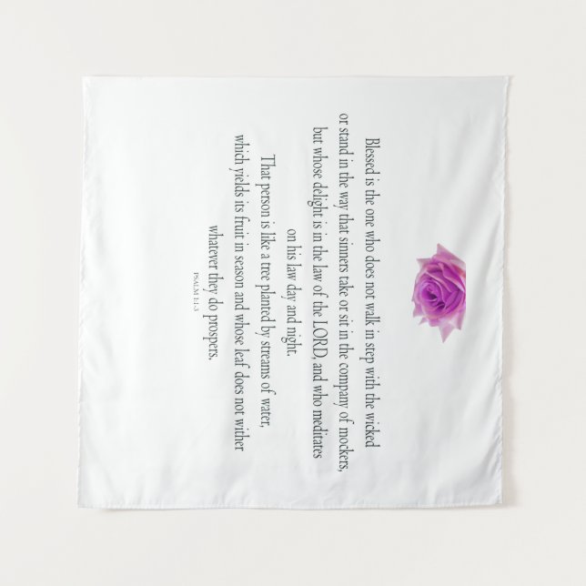 Psalm 1, Flower, Tapestry (Front (Horizontal))