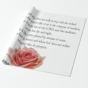 Psalm 1, Law day and Night, Streams of Waters, Wrapping Paper