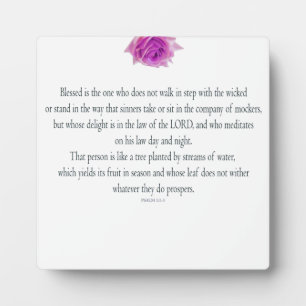 Psalm 1 Scripture Art Path of the Righteous Plaque