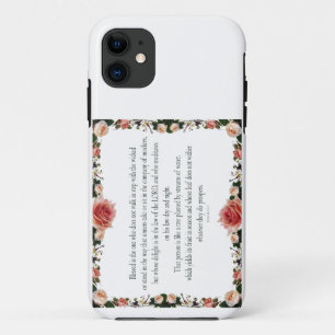 Psalm 1 with Flower Borders Case-Mate iPhone Case