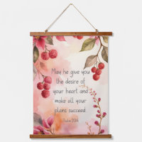 Psalm 20:4 Desire of Your Heart Scripture | Floral