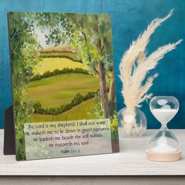 Psalm 23:1-3  plaque (Side)