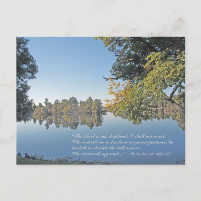 Psalm 23:1-3 Scripture Postcard (Front)