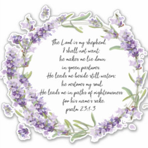 Psalm 23: 1-3 sticker