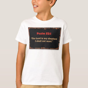 Psalm 23:1 Bible Verse Christian Kid's Tee Shirt