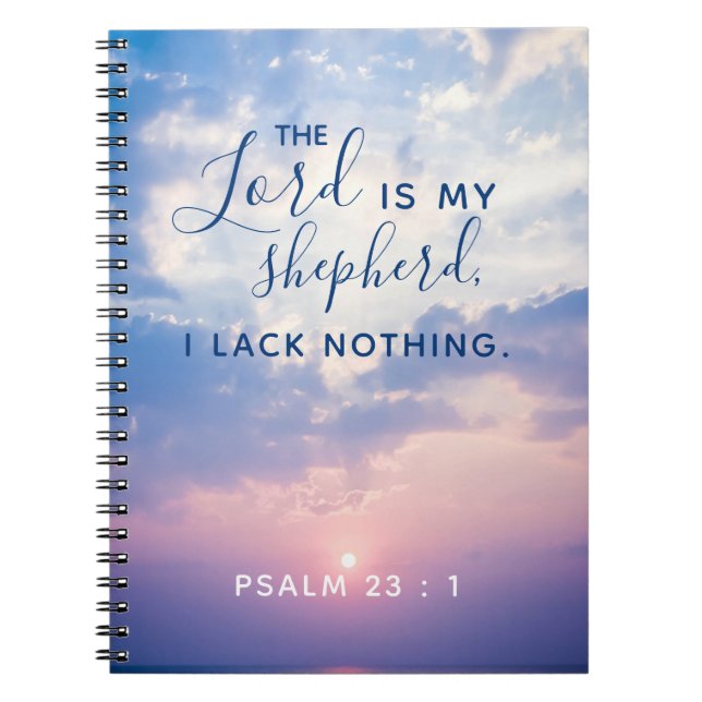 Psalm 23:1 Bible Verse Notebook (Front)