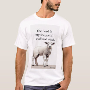 Psalm 23:1 Christian Lamb Men's Tee Shirt