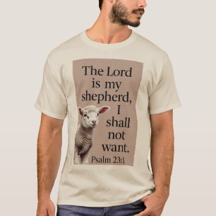 Psalm 23:1 Christian Lamb Men's Tee Shirt