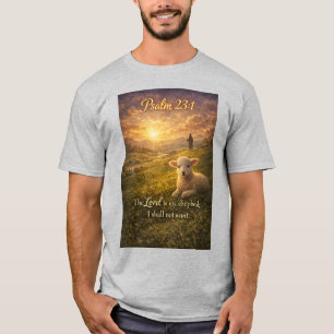 Psalm 23:1 Christian Lamb Men's Tee Shirt