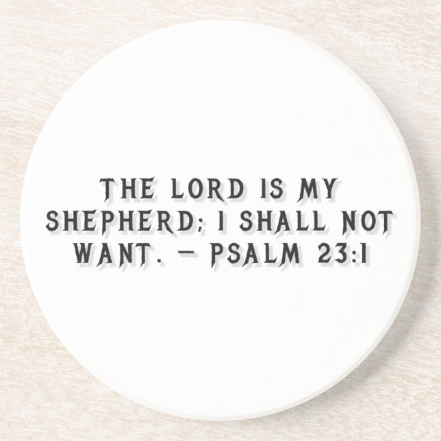 Psalm 23:1 Gift Mug Coaster (Front)