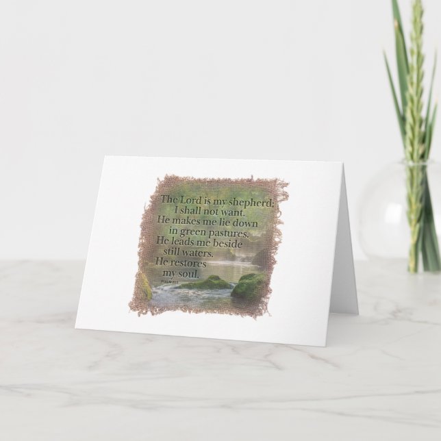 PSALM 23:1 - Greeting Card (Front)