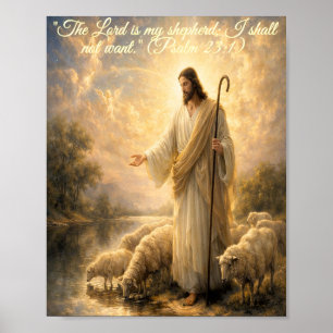 Psalm 23:1 Jesus as Shepherd Poster