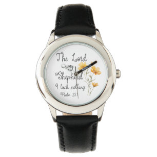 Psalm 23:1 The Lord is my Shepherd Yellow Flower Watch